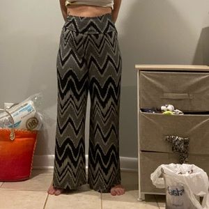 Loose flowy patterned pants